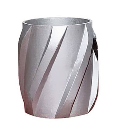Solid rigid aluminium centralizer with spiral vanes